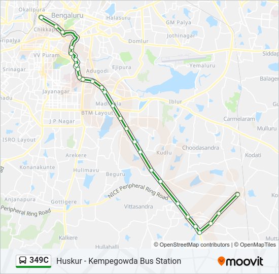 349C bus Line Map