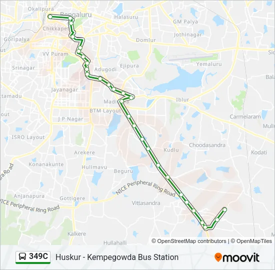349C Bus Line Map