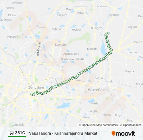 381G Bus Line Map