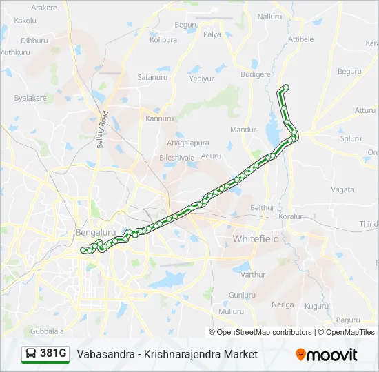 381G Bus Line Map