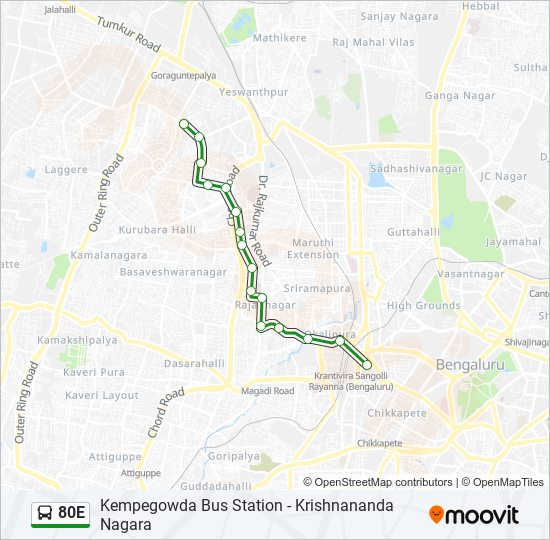 80E bus Line Map