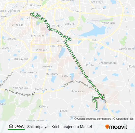346A Bus Line Map