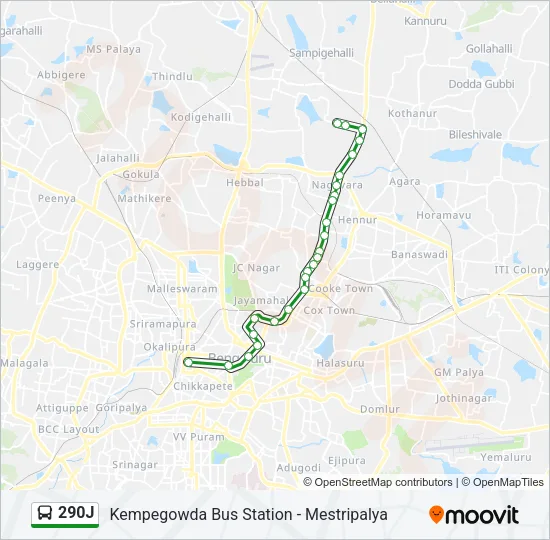 290J Bus Line Map