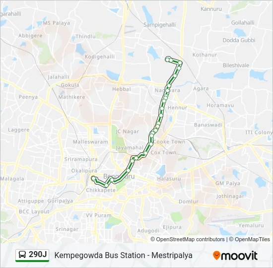 290J Bus Line Map