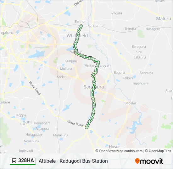 328HA Bus Line Map