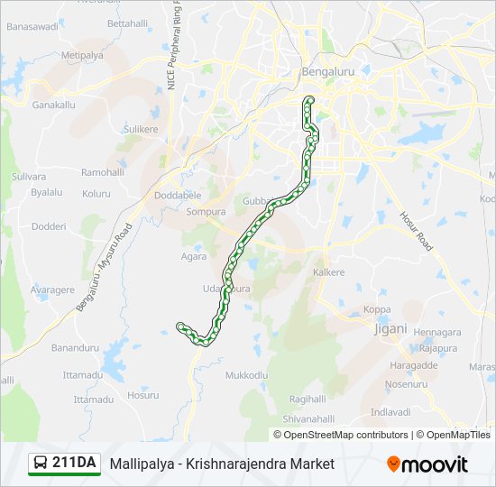 211DA bus Line Map