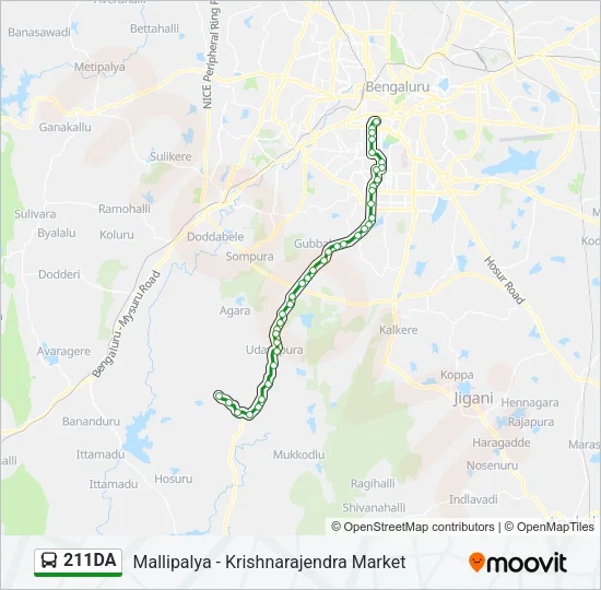211DA Bus Line Map
