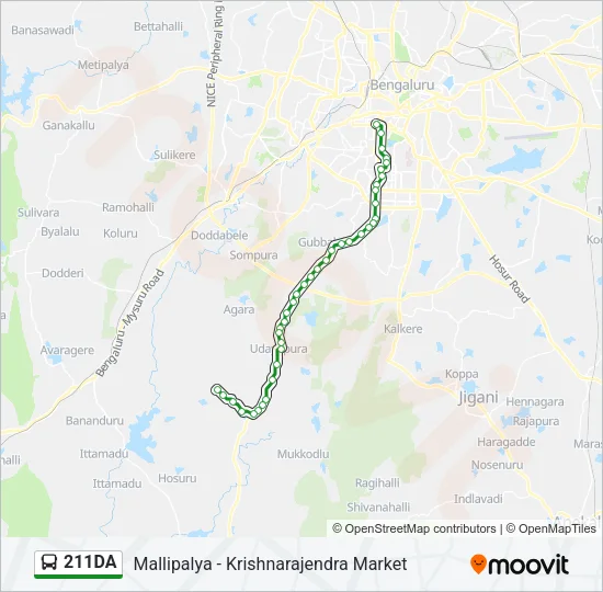 211DA Bus Line Map