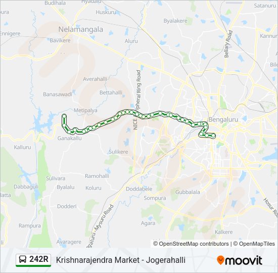 242R Bus Line Map