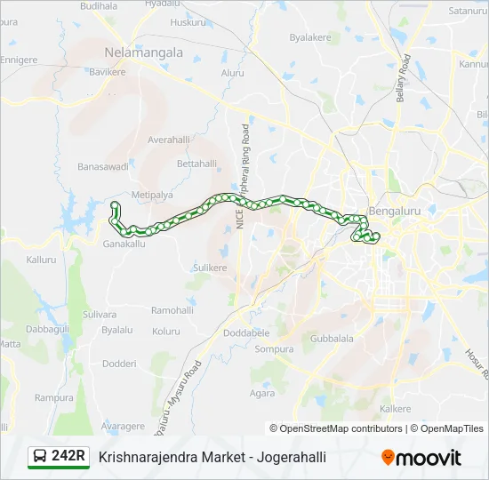 242R Bus Line Map