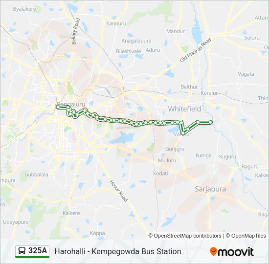 325A Bus Line Map