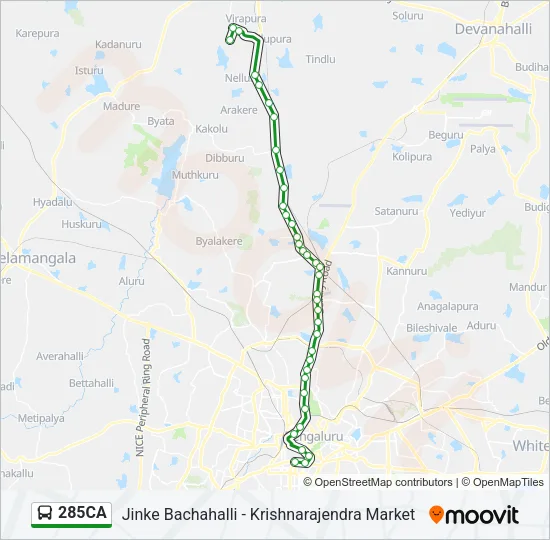285CA Bus Line Map