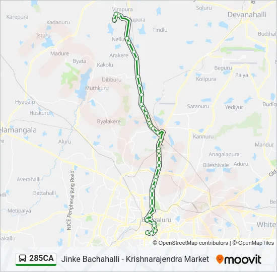 285CA Bus Line Map