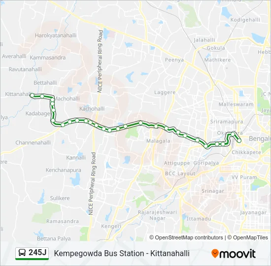 245J Bus Line Map