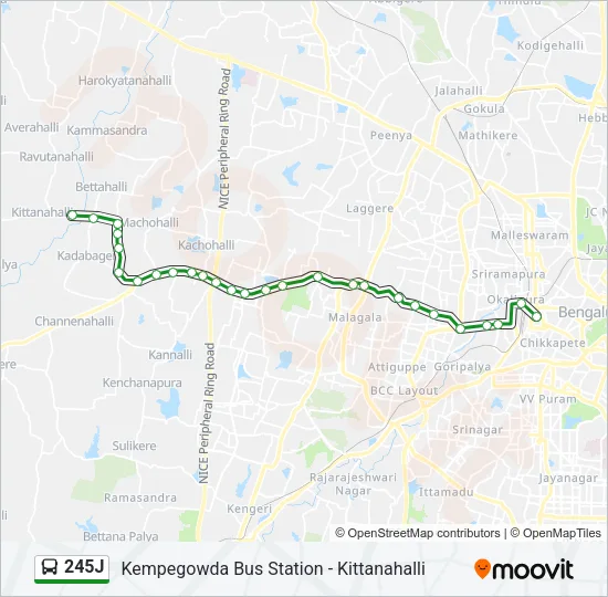 245J Bus Line Map
