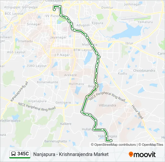 345C Bus Line Map