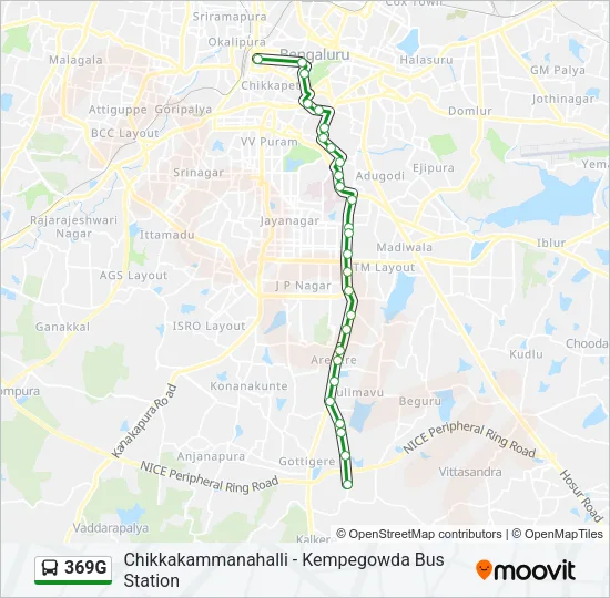 369G Bus Line Map