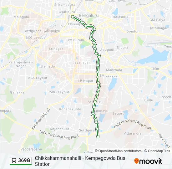 369G Bus Line Map