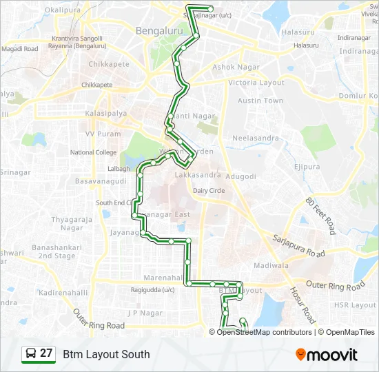 27 Bus Line Map