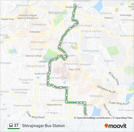 27 bus Line Map