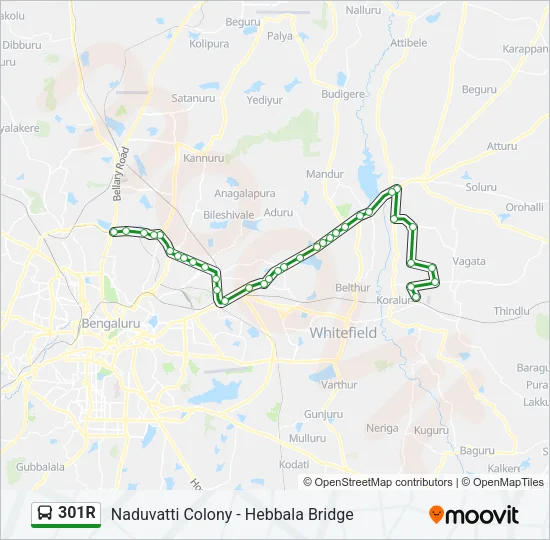 301R Bus Line Map