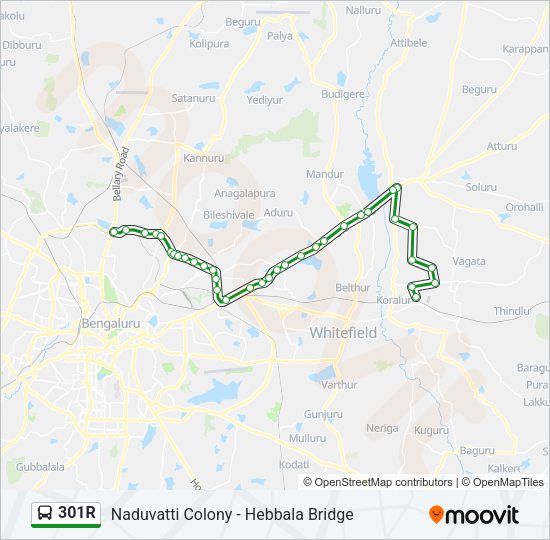 301R Bus Line Map