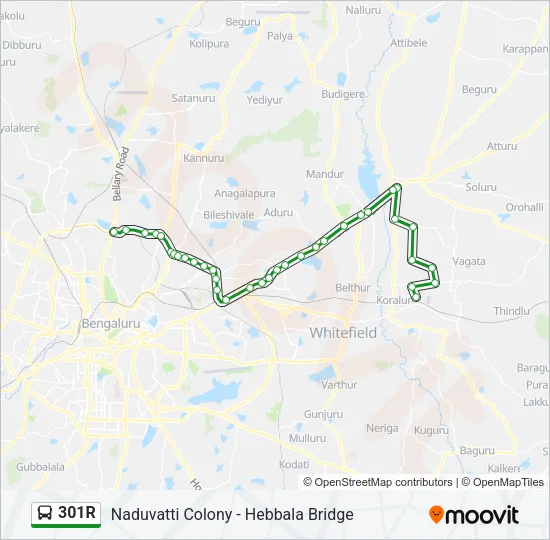 301R Bus Line Map