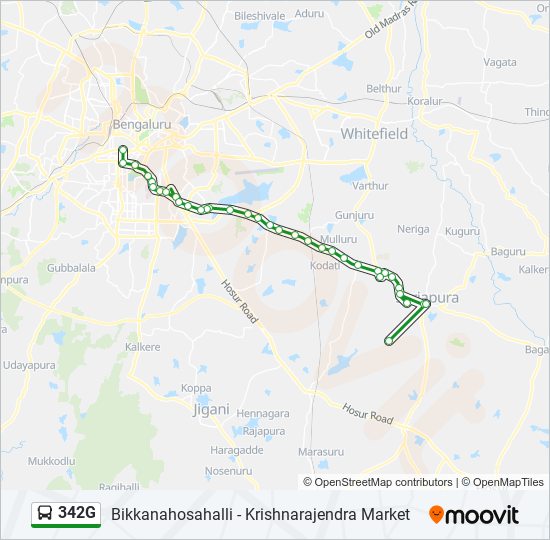 342G bus Line Map