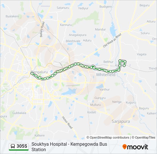 305S bus Line Map