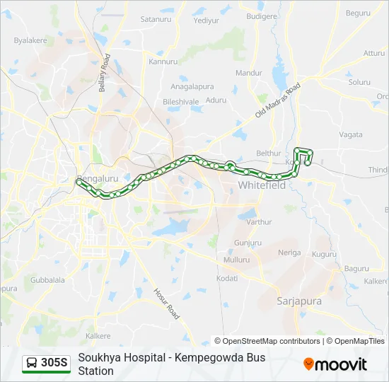 305S Bus Line Map