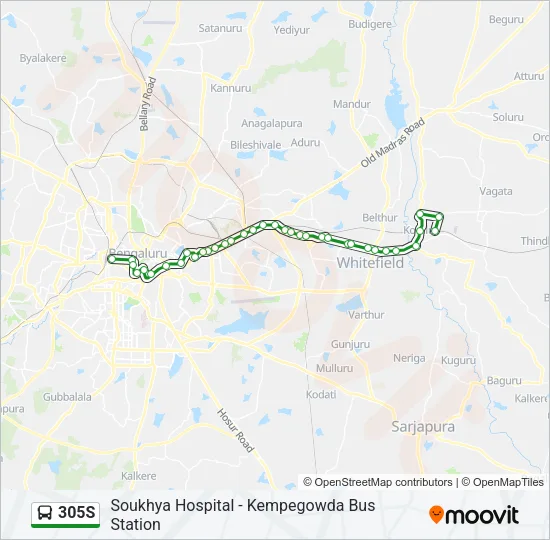305S Bus Line Map