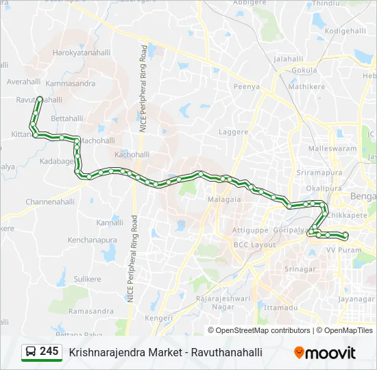 245 Bus Line Map