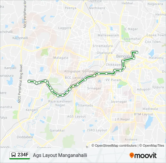 234F Bus Line Map