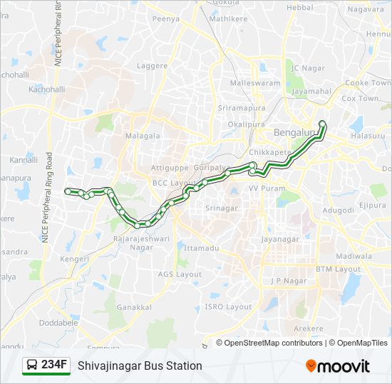 234F bus Line Map