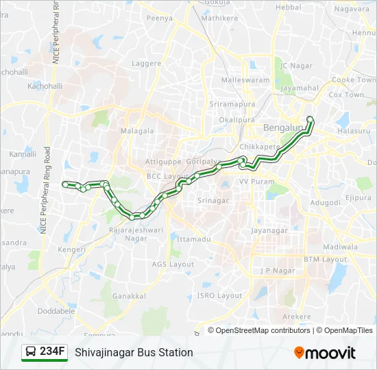 234F Bus Line Map