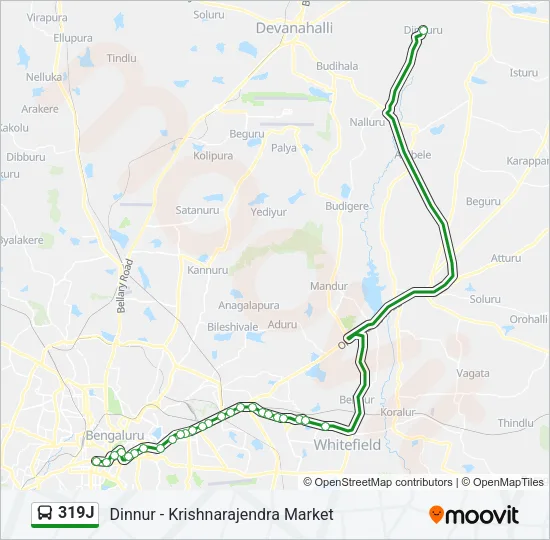 319J Bus Line Map
