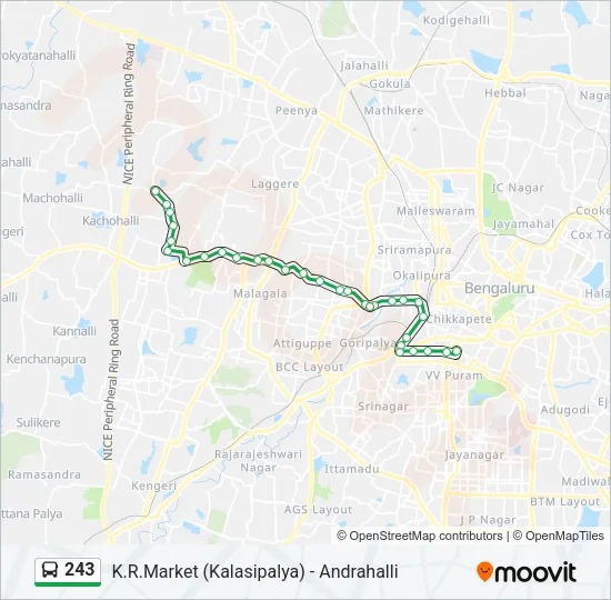 243 Bus Line Map
