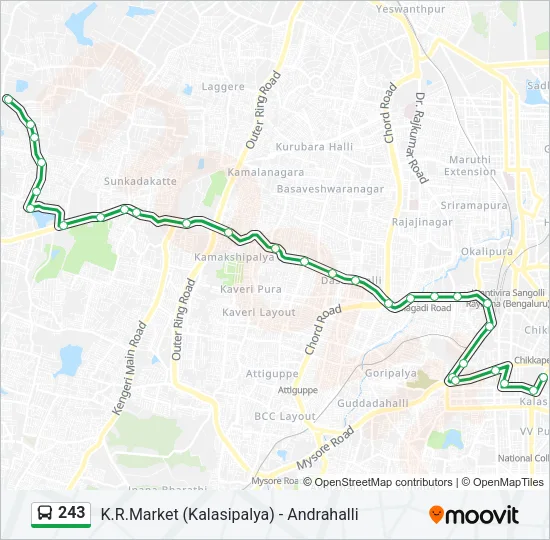 243 Bus Line Map