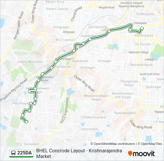 225DA Bus Line Map