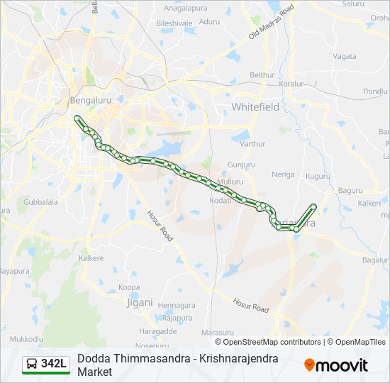 342L bus Line Map