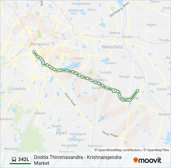 342L Bus Line Map
