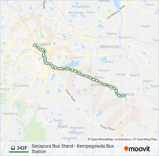 342F Bus Line Map