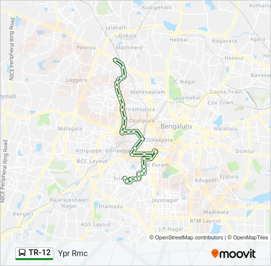 TR-12 Bus Line Map