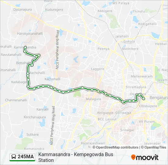 245MA Bus Line Map