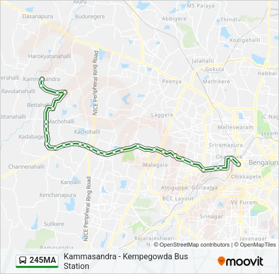 245MA Bus Line Map