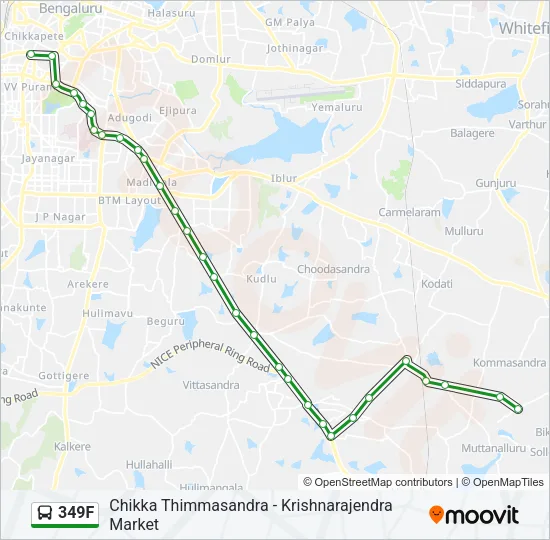 349F Bus Line Map