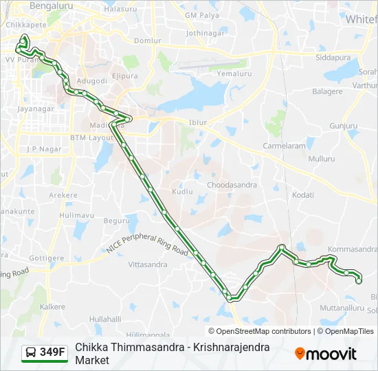 349F Bus Line Map