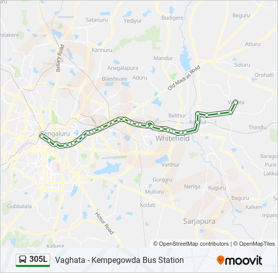 305L bus Line Map