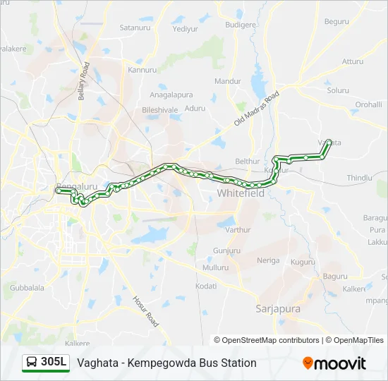 305L Bus Line Map