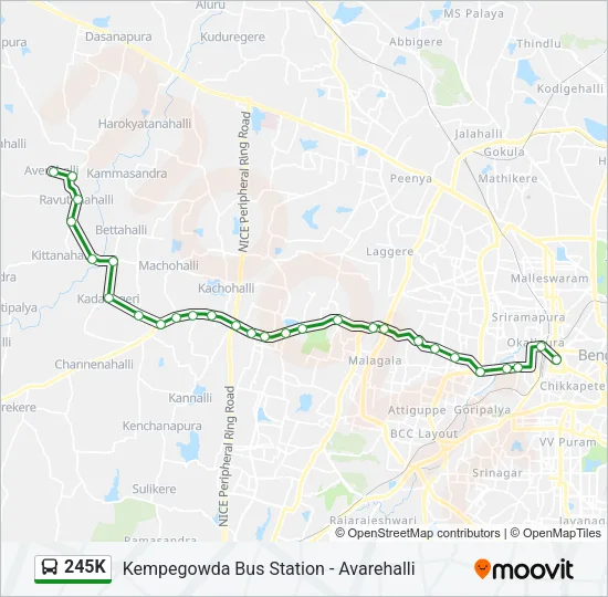 245K Bus Line Map